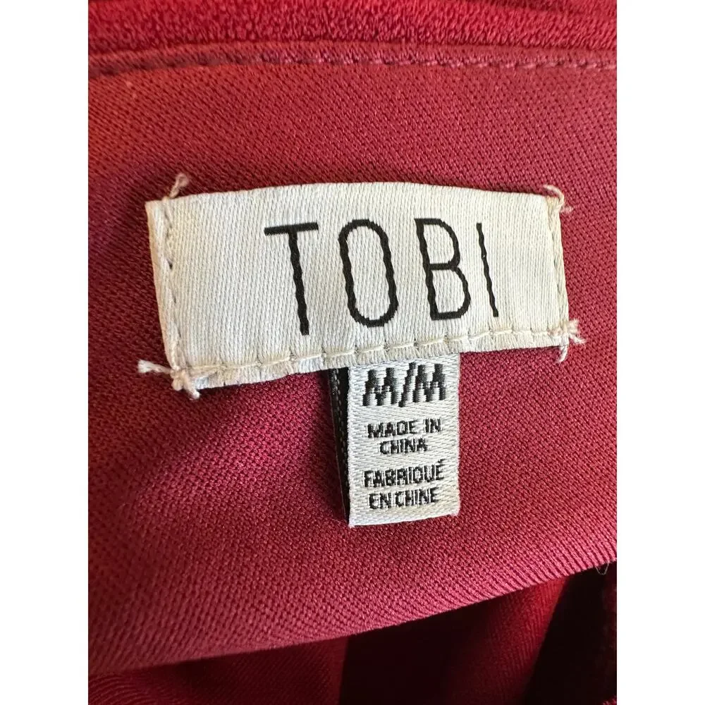 TOBI maroon one shoulder dress - Medium